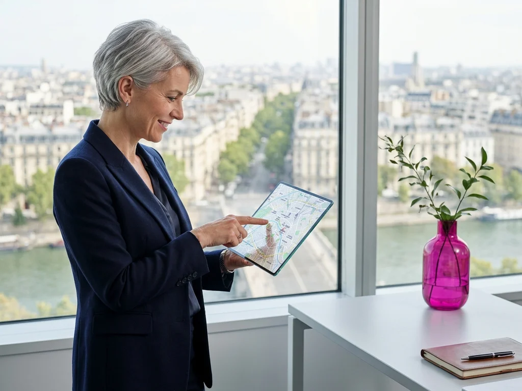 Experte identifiant l'agence SEO de Neuilly-sur-Seine sur une interface numérique avenue du Roule.